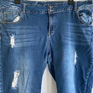 Lane Bryant distressed jean.